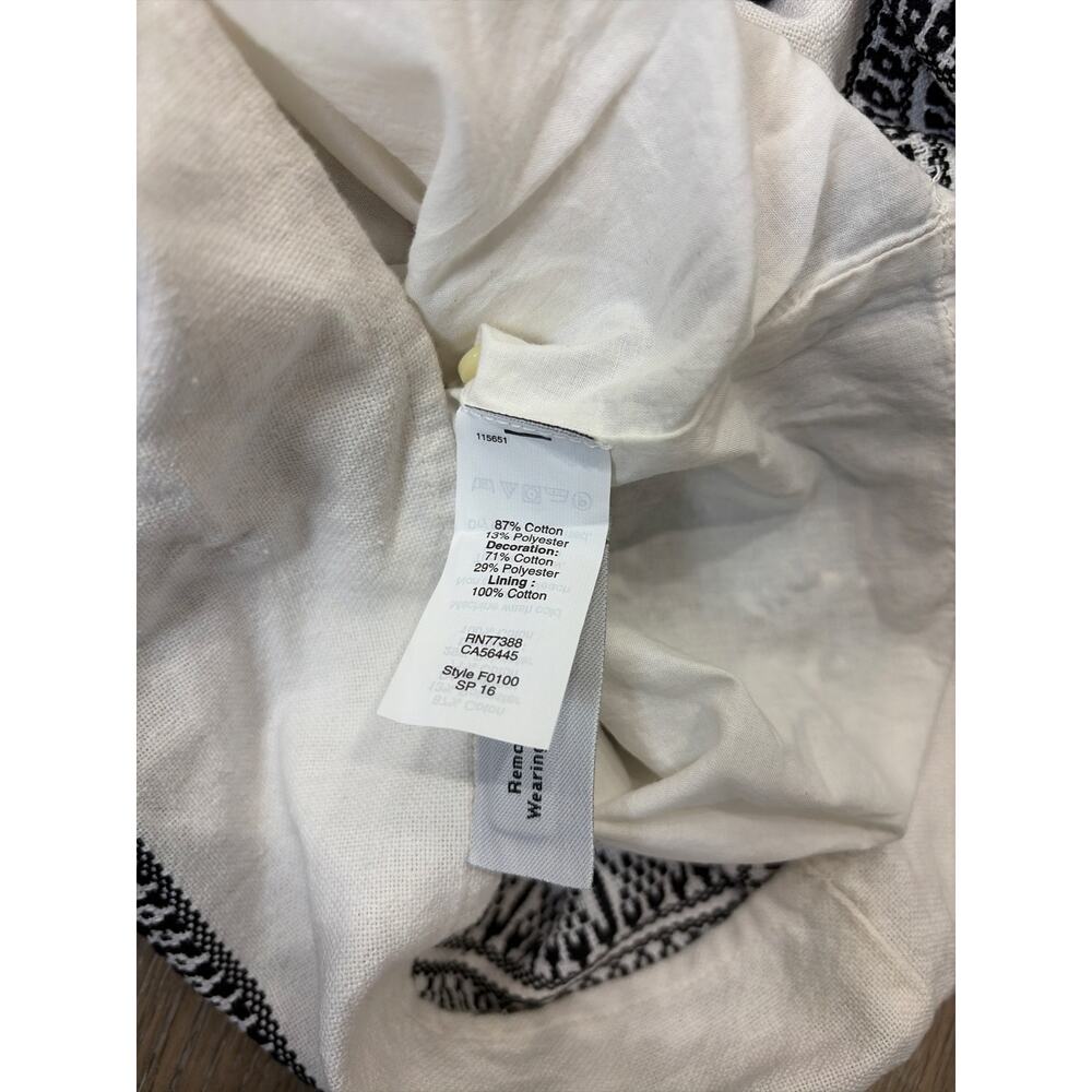 Madewell Cabana Jacquard Shift Dress Womens Small NWT Ivory Black MSRP $158 - Picture 8 of 8